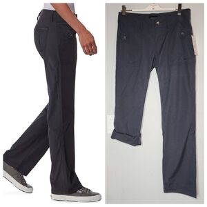 NWT Marmot Grey Ginny Pant Size 6 Convertible Hem Hiking Outdoor Granola Active